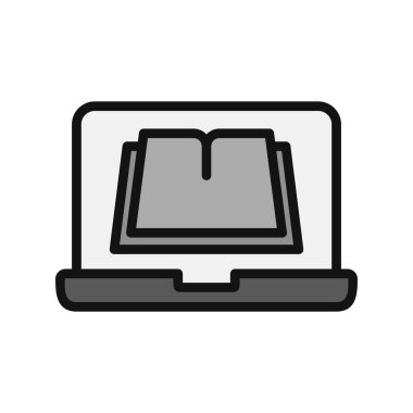 Çevrimiçi Öğrenme simgesi, vektör illüstrasyonu