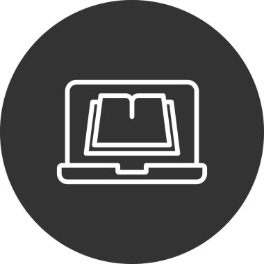 Çevrimiçi Öğrenme simgesi, vektör illüstrasyonu