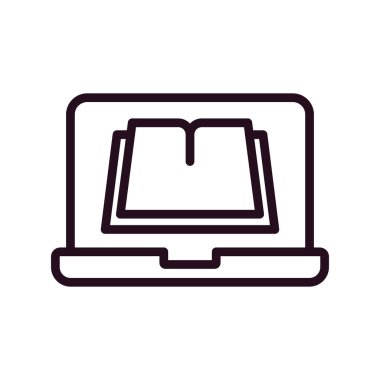 Çevrimiçi Öğrenme simgesi, vektör illüstrasyonu