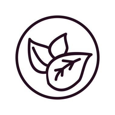 Bir yaprak simgesinin vektör illüstrasyonu