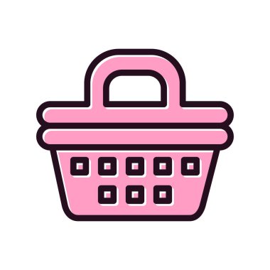 Piknik Sepeti çizgi vektör simgesi