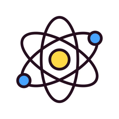 atom ağ ikonu vektör illüstrasyonu  