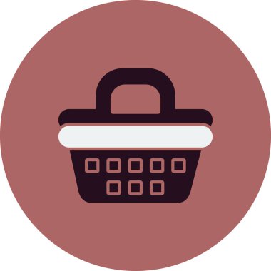 Piknik Sepeti çizgi vektör simgesi