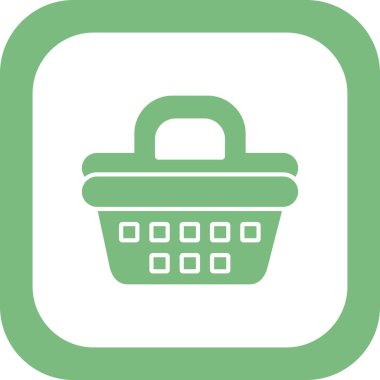 Piknik Sepeti çizgi vektör simgesi