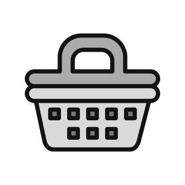 Piknik Sepeti çizgi vektör simgesi