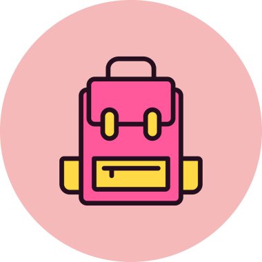 Çanta simgesi, vektör illüstrasyonu