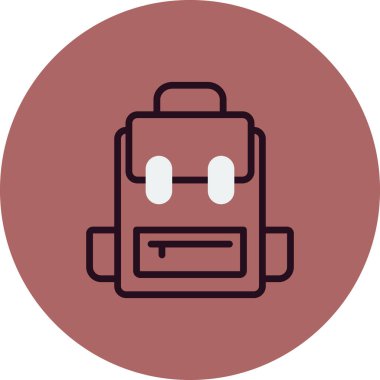 Çanta simgesi, vektör illüstrasyonu