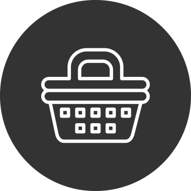 Piknik Sepeti çizgi vektör simgesi