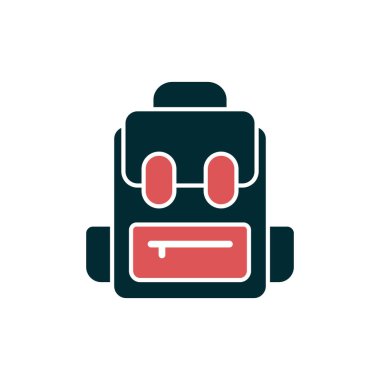 Çanta simgesi, vektör illüstrasyonu