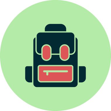 Çanta simgesi, vektör illüstrasyonu