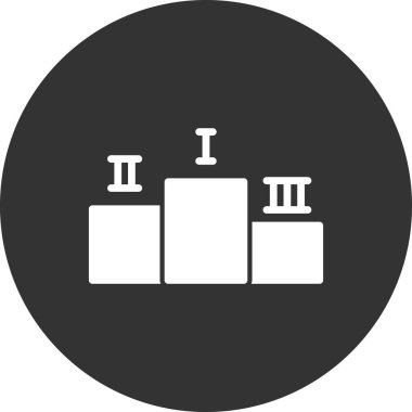 Podyum modern simgesinin vektör illüstrasyonu