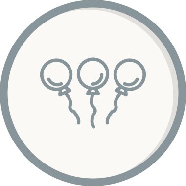 Balonlar. Web simgesi vektör illüstrasyonu