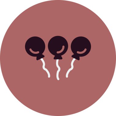 Balon. Web simgesi basit illüstrasyon