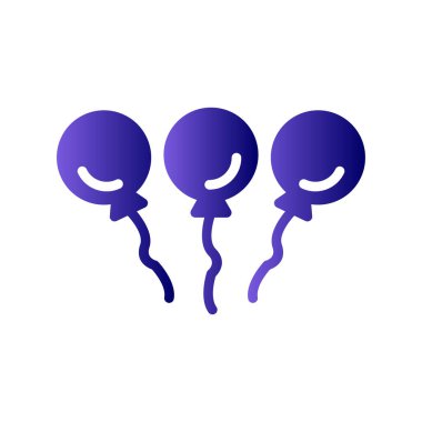 Balon ikon vektörü. Düz çizim. 10 saniye.