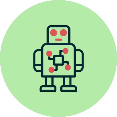 robot ikon vektör illüstrasyonu