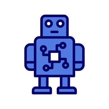 Beyaz arkaplanda robot simgesi