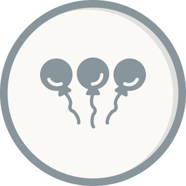Balon. Web simgesi basit illüstrasyon