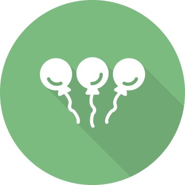 Balon. Web simgesi basit illüstrasyon