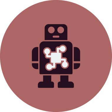 Robot simgesi basit vektör çizimi