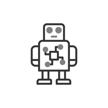 Beyaz arkaplanda robot simgesi