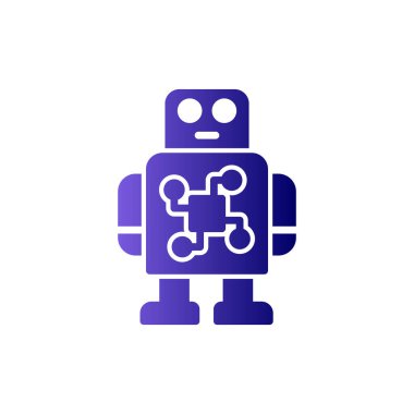 Beyaz arkaplanda robot simgesi