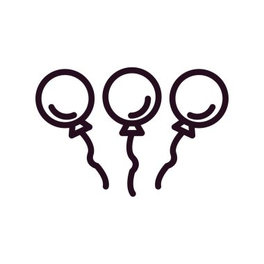 Balonlar. Web simgesi vektör illüstrasyonu