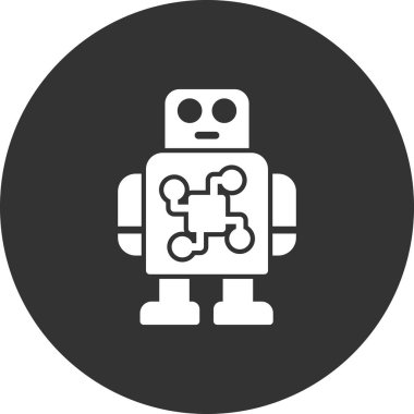 Robot simgesi basit vektör çizimi