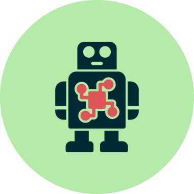 Robot simgesi basit vektör çizimi