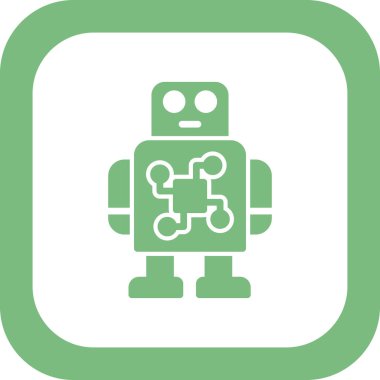 Robot simgesi basit vektör çizimi