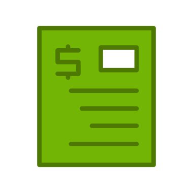 Web ve mobil uygulama tasarımı için fatura simgesi, vektör illüstrasyonu