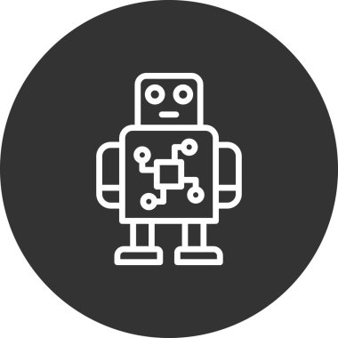 Robot simgesi basit vektör çizimi