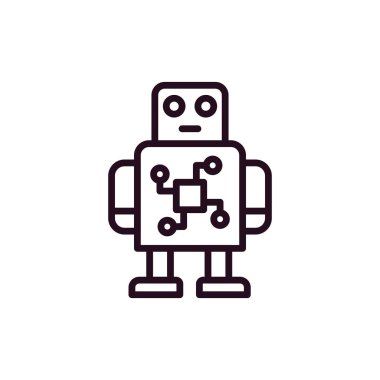 Beyaz arkaplanda robot simgesi