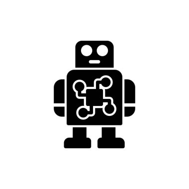 Beyaz arkaplanda robot simgesi