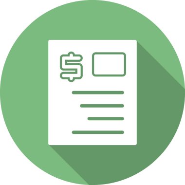 Web ve mobil uygulama tasarımı için fatura simgesi, vektör illüstrasyonu