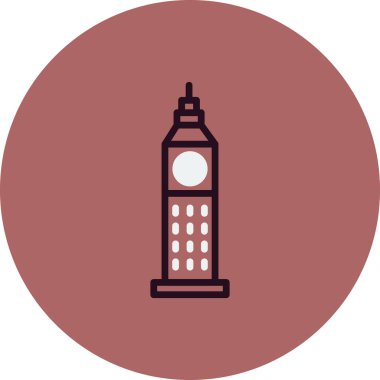 Big Ben, building architecture, vector illustration icon