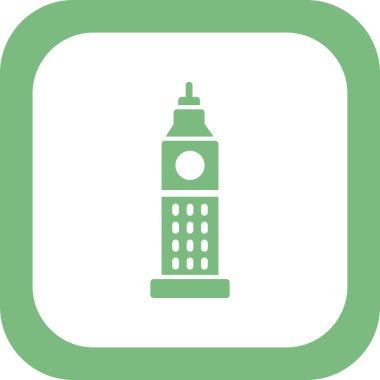 Big Ben, bina mimarisi, vektör illüstrasyon simgesi