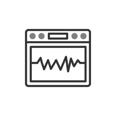 Sismograf simgesi vektör illüstrasyonu