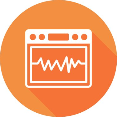 Sismograf simgesi vektör illüstrasyonu