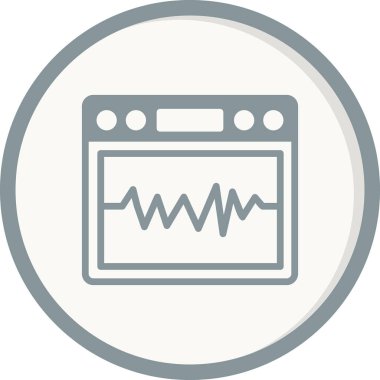 Sismograf simgesi vektör illüstrasyonu