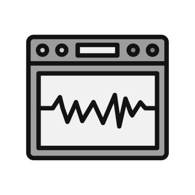 Sismograf simgesi vektör illüstrasyonu