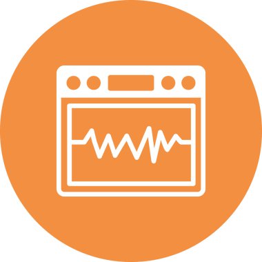 Sismograf simgesi vektör illüstrasyonu