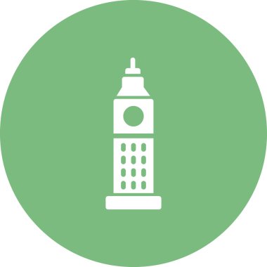 Big Ben, bina mimarisi, vektör illüstrasyon simgesi