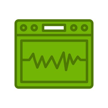 Sismograf simgesi vektör illüstrasyonu