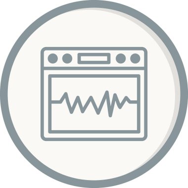 Sismograf simgesi vektör illüstrasyonu