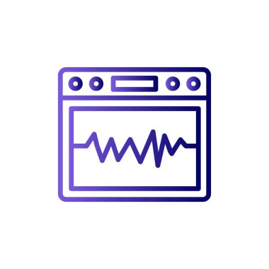 Sismograf simgesi vektör illüstrasyonu
