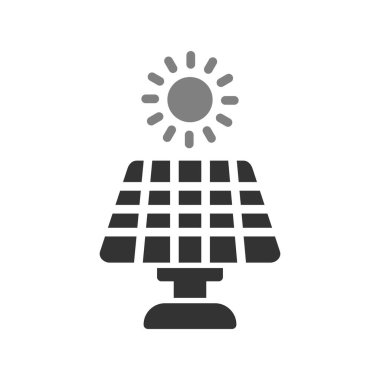 Güneş paneli ikon vektör illüstrasyonu