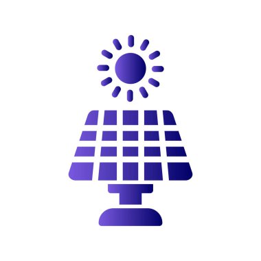 Güneş paneli ikon vektör illüstrasyonu