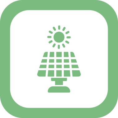 Güneş paneli ikon vektör illüstrasyonu