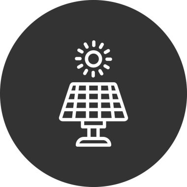 Güneş paneli simgesinin vektör illüstrasyonu