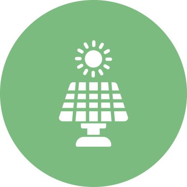 Güneş paneli simgesinin vektör illüstrasyonu